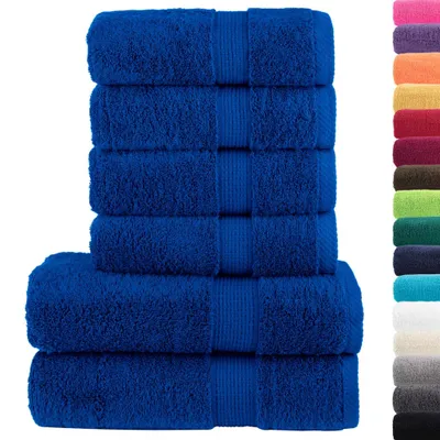 Immagine prodotto di vidaXL Set di asciugamani premium da 6 pezzi SOLUND Blue 600 g/m²