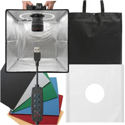 Produktbild von LED Lichtzelt 40 cm Fotobox für Produktfotografie Studio