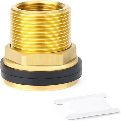 Produktbild von Wasserbehälter Anschluss 1" BSP Außengewinde - 3/4" BSP Innengewinde, Messing, mit Dichtungsringen, für