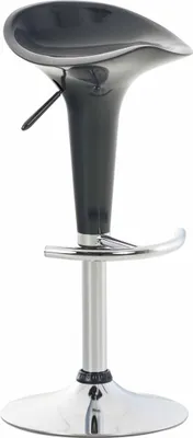 Obrázek produktu pro Moderní nastavitelná barová židle - stolička - pohodlné sezení a sedák otočný o 360°. Barva: šedá