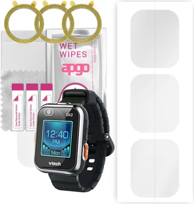 Produktbild von apgo 3 Stück Schutzfolie, klar, kompatibel mit Vtech KdiZoom DX2 80-193864 Smartwatch, Hydrogel Displayschutzfolie mit Positionierhilfe, Displayfolie, robust und kratzfest