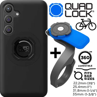 Produktbild von QUAD LOCK MAG Case Bundle Fahrrad Handy Hülle + Front Mount V3 für Galaxy S24+