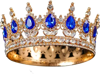 Produktbild von Damen Krone Tiara Glänzende Strasssteine Eingelegte Königin Brautjungfern Krone Accessoire für Hochzeit Halloween Geburtstag