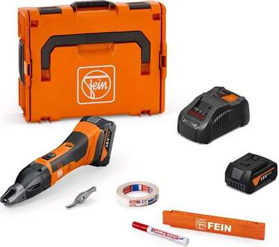 Image de Cisaille à fente sans fil FEIN jusqu'à 1,6 mm ABSS 18 1.6 E AS, kit 2 x 5 Ah | 71300564000