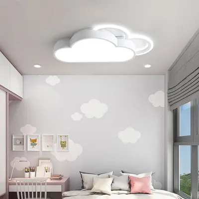 Produktbild von 42W Wolkenform LED Deckenleuchte 55×25cm, dimmbar, Memory, für Babyzimmer, Jungenzimmer, Arbeits- & Schlafzimmer