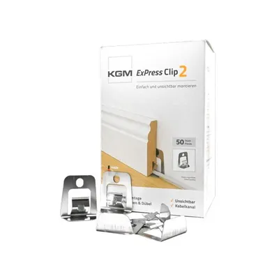 Produktbild von KGM Express Clip2 inkl. Schrauben und Dübel 50Stk.