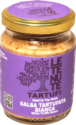 Produktbild von Le Tenute Tartufi - Weiße Trüffelcreme - Salsa Tartufata mit weißem Trüffel für Pasta Risotto Crostini 80 g Glas
