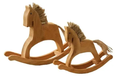 Productafbeelding van Handgesneden Houten Schommelpaard Ornament