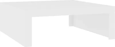 Image de vidaXL Table basse blanche 100x100x35 cm Bois composite