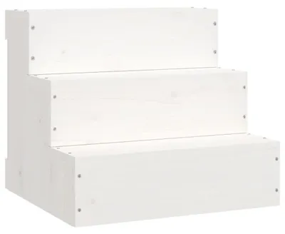 Zdjęcie produktu dla vidaXL Schody Pet białe 40x37,5x35 cm lite drewno sosnowe