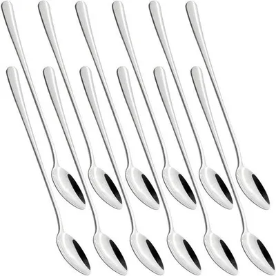 Produktbild von Stahl rohrrostfreie Cocktail-Mixer-Löffel-Sets - 12-teilig - mit Kaffee-Löffeln - Küchenaccessoires