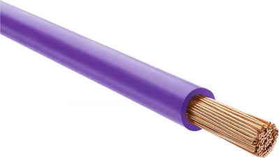Productafbeelding van HELU KABEL H07V-K 1x6mm² VT (violet) - Eénaderige PVC-kabel, violet, AD 5,3mm, nominale spanning Uo/U 450V/750V - 1 meter