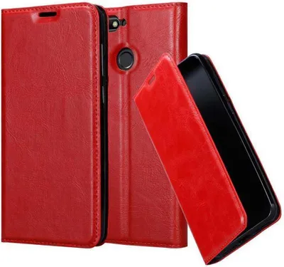 Produktbild von Cadorabo Hülle für Huawei Y6 PRIME Schutz Hülle in Rot Handyhülle Etui Case Cover Magnetverschluss
