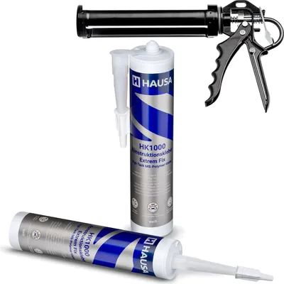 Produktbild von HAUSA High-Tack Montagekleber HK1000 400 kg/10cm? + Kartuschenpresse 2 x 290ml