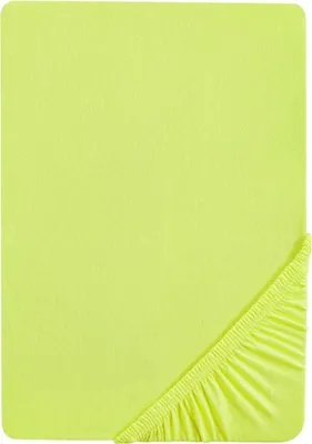 Produktbild von biberna Spannbetttuch Stretch Feinjersey 140x200 cm bis 160x200cm apfelgrün