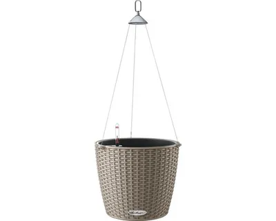 Obrázek produktu pro Samozavlažovací květináč závěsný plastový Lechuza Nido Cottage Ø 27 cm pískově hnědý