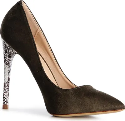 Produktbild von topschuhe24 1082 Damen Pumps Stilettos, Farbe:Oliv Grün, Größe:36 EU
