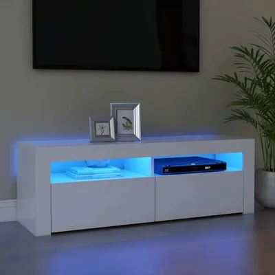 Obrázok produktu pre Maison Exclusive - TV skrinka s LED osvetlením Biela 120x35x40 cm