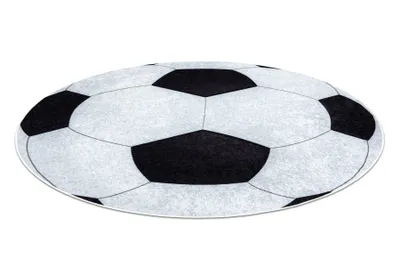 Produktbild von JUNIOR 51553.802 Kreis Fußball für Kinder Anti-Rutsch - schwarz / weiß Schwarz rund 160 cm