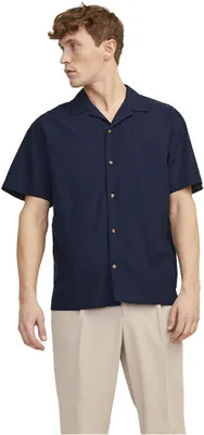 Produktbild von Jack & Jones Summer Resort Linen Kurzarmhemd Blau S Mann Blau S