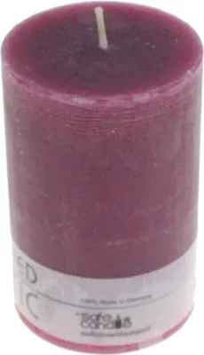 Produktbild von Stumpenkerze aus Paraffin, Erika, Rustic, WENZEL, 140/70 mm, Brenndauer ca. 69h, selbstverlöschend