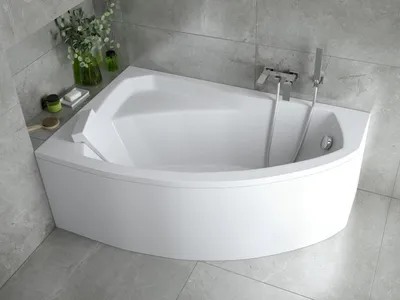 Produktbild von BADLAND Eckbadewanne Badewanne Rima LINKS 130x85 mit Acrylschürze, Füßen und Ablaufgarnitur GRATIS