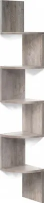 Obrázek produktu pro Rohová nástěnná police, 5 úrovní, cikcakový design