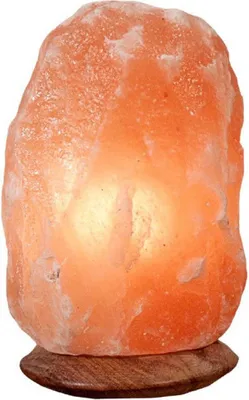 Zdjęcie produktu dla Lampa solna z kamienia, 19 cm, kryształ soli, 2–3 kg, pomarańczowa