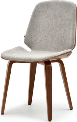 Image de Chaise de salle à manger AMELINA - noyer / beige