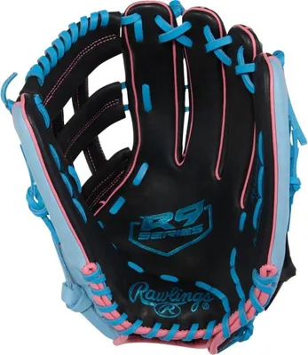 Obrázek produktu pro Rawlings R93029-6BP – celokožená baseballová rukavice řady R9, 12,75 palců | pro leváky