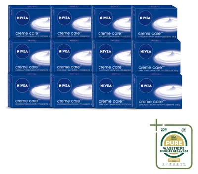 Zdjęcie produktu dla 12 sztuk mydła Nivea Creme Care - 100 g - opakowanie zbiorcze