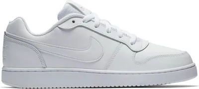 A white Nike Ebernon Low sneaker is shown against a white background.
