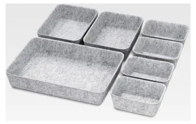 Produktbild von Schubladenorganizer, 7-teilig, Filz, Aufbewahrungsbox