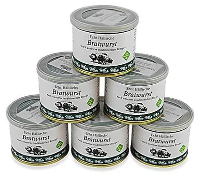 Produktbild von Echt Hällische grobe Bratwurst von der BESH 6er Pack (6 Dosen à 200 g)