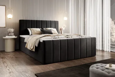 Produktbild von Boxspringbett Modernes Polsterbett "SOMNIA" mit Stauraum und hohem Schlafkomfort
