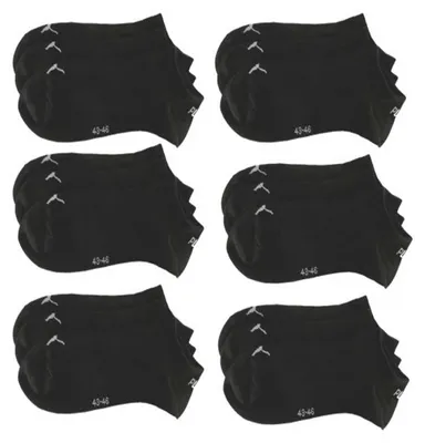 Obrázok produktu pre Ponožky Puma Sneaker Socken Plain, čierne, balenie 18 kusov: veľkosť 47-49