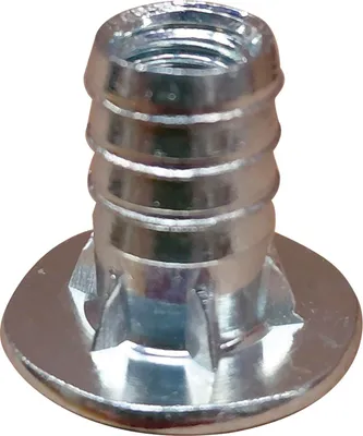 Produktbild von Einschlagmuffen mit Bund Kopf ø 17 mm, Metallmuffen M6x14 mm, Stahl verzinkt