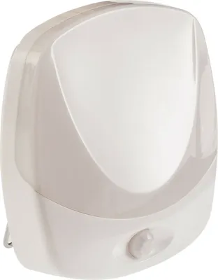 A white LED night light with a motion sensor.