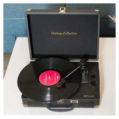 Image de Platine vinyle 3 vitesses 33/45/78 avec bluetooth - Muse - MT103GD -