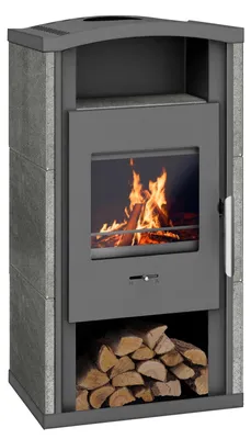 Produktbild von Wamsler W20001084255, Freistehend, Grau, Eisenguss, Stahl, Brennholz, Holz-Briketts, 116 m³, Kontinuierliche Verbrennung