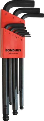 Produktbild von Bondhus Winkelschlüssel-Set PBLX9M 9-tlg - ProHold Kugelkopf Stiftschlüssel Satz