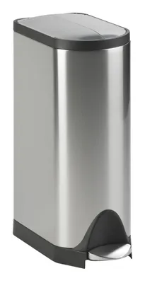 Image de Poubelle à pédale simplehuman 45 litres, acier inoxydable brossé anti-traces de doigts - 11 x 11 x 31,5 cm ; CW1897