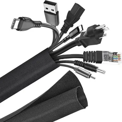 Productafbeelding van Kabelmanagement 3M, Zwarte Nylon Kabelafdekking voor Kantoor en Auto