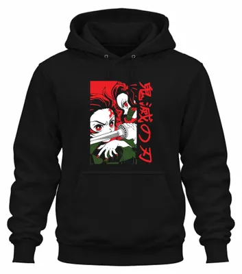Productafbeelding van Kimetsu no Yaiba Nezuko Katana Anime Manga Japan Cadeau Cosplay Uni Hoodie, Zwart, Maat S
