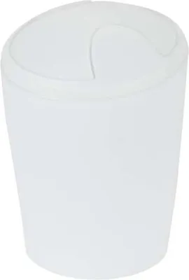 Produktbild von Spirella Kosmetikeimer "Move" Abfalleimer Schwingdeckeleimer | Kunststoff | 2 Liter | Frosty Weiß