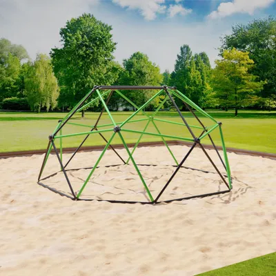 Productafbeelding van Klimstructuur 244x244x120cm, DomeClimber kinder klimkoepel, geodome 8FT - antraciet/groen
