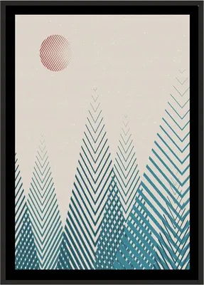 Productafbeelding van Poster van een boslandschap, ingekaderd, afmetingen 43x33 cm, model P1160