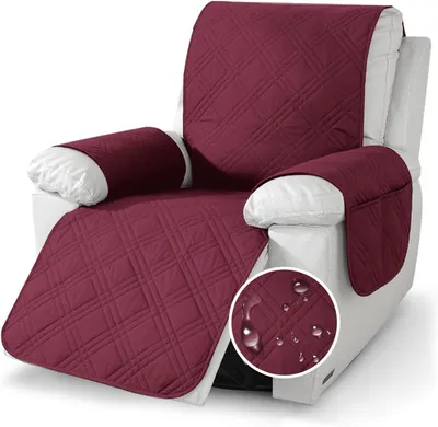 Image de Housse de fauteuil relax, 100% imperméable, pour 1 personne, avec 4 poches, antidérapante, idéale pour le salon