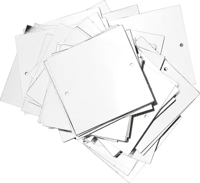 Zdjęcie produktu dla 50 g kwadratowych cekinów PVC, dekoracje ślubne, akcesoria do sukienek, 50 x 50 mm (srebrne)