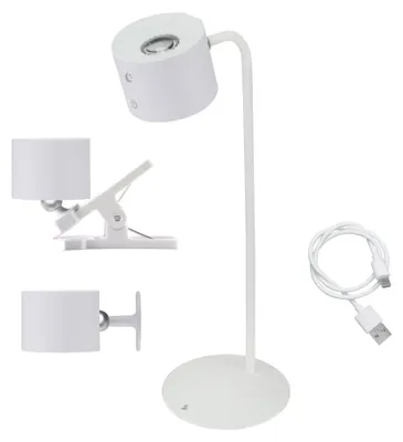 Produktbild von BEPER Luminì 3in1 Multifunktionslampe, Weiß, Touch-Switch, 3 LED, 150 Lumen, ABS